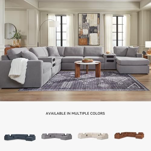 Image of Signature Design by Ashley 8-Piece Modular Sectional with Chaise, Granite