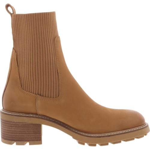 Steve Madden Steve Madden Women's Kiley Ankle Boot, Camel Leather, 10