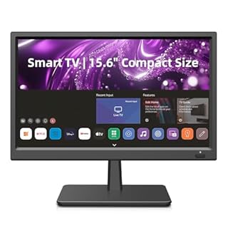 Feihe 15.6 Inch Small Smart TV HD 1080P LED, Flat Screen Smart Television with ATSC Tuner/HDMI/USB/AV for Kitchen, RV, Camper, Home & Bedroom or On-The-Go Entertainment