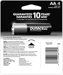 Duracell Rechargeable AA Batteries 4 Count (Pack of 1), Long-lasting Power, All-Purpose Pre-Charged NiMH Double A Battery for Household and Gaming Devices