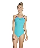 Speedo Damen Badeanzug Splice Thinstrap Racerback Badeanzug, Damen, Splice Thinstrap Racerback, Jade/Navy/Orchid