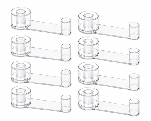 FRACOMO® Pack 8 Topes para Puertas Suelo Adhesivo | Retenedor Giratorio Transparente | Adhesivo Facil de Usar (8)