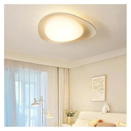 Plafonnier de chambre galet crème en résine S-beige