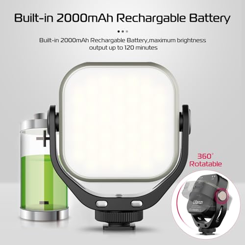 Image of ULANZI VL66 RGB Adjustable Rechargeable 2500-6500K - Mini Video Portable Light on Camera, 2000mAh CRI95+ Dimmable, Ultra Bright Photo and Video Lighting, LED Fill Lamp for DSLR Camcorder Action Camera