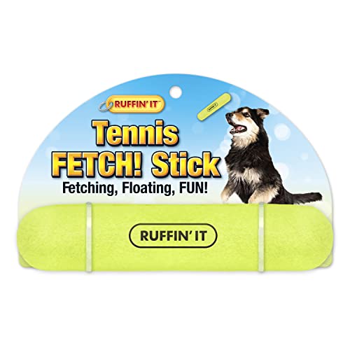 RUFFIN' IT Tennis Fetch Stick, 7 in, Floating Dog Toy for Interactive Play