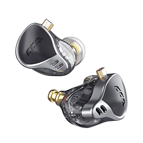 Airloop CCA CA24 In-Ear-Monitore 24BA Top-Level-Konfiguration HiFi-Stereo-Kopfhörer Leichte, geräuschisolierende IEM-Ohrhörer mit Kabel-Silber mit Mikrofon-Schwarz mit Mikrofon