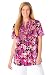 Women's Plus Size Tunic In Floral Print With Pintucking