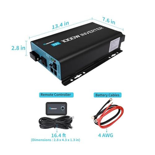 Renogy R-INVT-PGH1-10111S 1000W Pure Sine Wave Inverter thumb #2