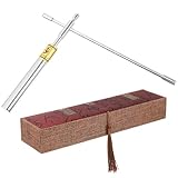 IMIKEYA Kupfer wünschelrute Abnehmbar Tragbar Feng Shui Messstab Wassersuche Schatzsuche mit Box Buch