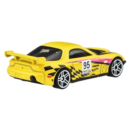 Hot Wheels Coche Mini '95 Mazda RX-7 Drifting Amarillo miniatura 3