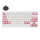 Leopold FC650MDS White/Pink PD 65% Double Shot PBT Mechanical Keyboard (Cherry MX Brown)