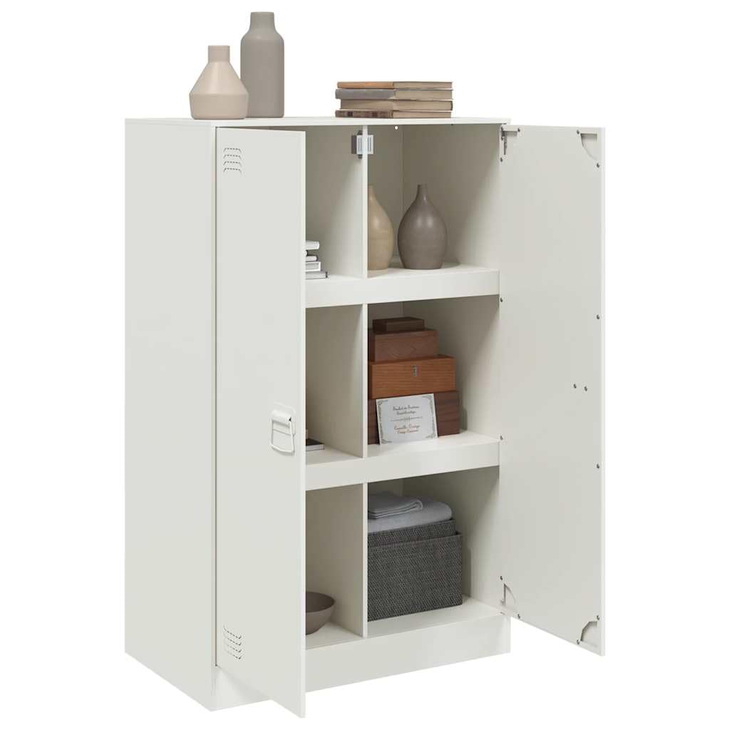 Credenza bianca, 67 x 39 x 107 cm, in acciaio