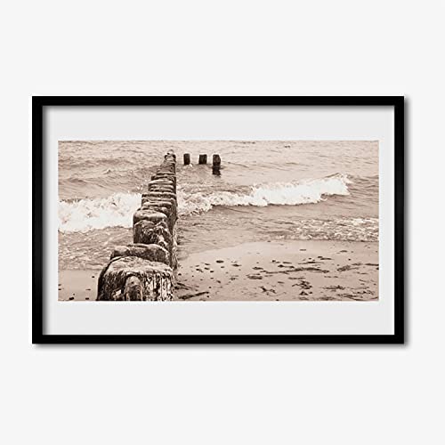 Affiche de mer encadrée 60x40 pour une ambiance bord de plage au salon