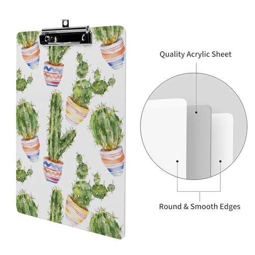 Planchette à pince A4 Cactus et porte-document rigide à clip