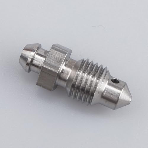 Image of Stainless Steel Bleeder Bleed Nipples Screw -4 AN AN4 Metric Brake Caliper Clutch Fitting Natural