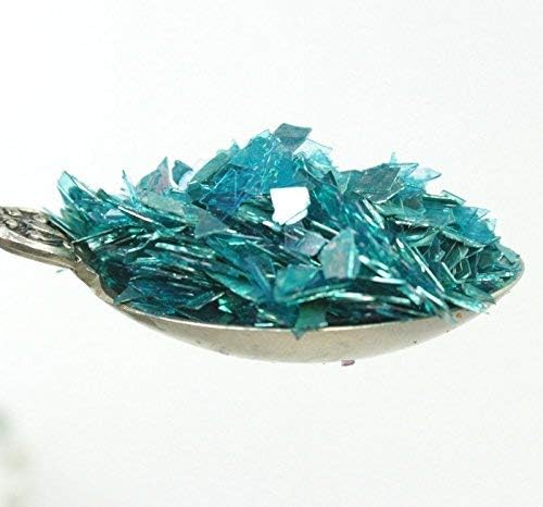 Meyer Imports Crushed Glass Glitter for Arts and Crafts - Broken Glass German Glitter for Resin Craft Art/Tumblers/Nail Art/DIY Jewelry Making Decoration - 4 OZ Bag - Teal Blue