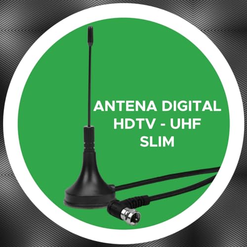 PIX Antena HDTV Digital Mini Multifuncional Cabo 1,5 metros, Preto, SC-523