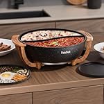 Hot Pot Electric with Divider, 6L Double-Flavor Non-stick pot, Temperature control, Large 6-Litre Capacity, Suitable for 6-12 people - Image 2