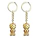 SOIMISS 2Pcs 3D Tiger Keychain Anhänger- Gold Tiger Spielzeug Charme Schlüsselring Metall Legierung Schlüssel Ring Bling Schlüssel Kette für Auto Zubehör Geschenk Schlüssel Telefon Tasche