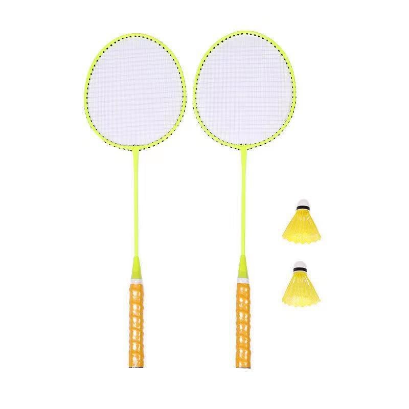 Badminton Racket Type Aluminum Alloy Rackets for Beginners(Orange)