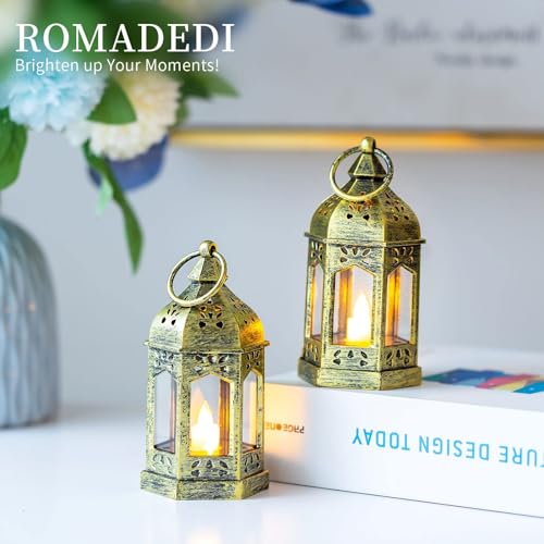 Romadedi Gold Candle Lantern Christmas - Image 2