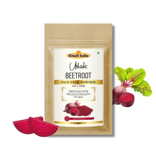 Image of Khadi Beetroot Face Pack Powder 100g | For Dullness, Acne & Anti Aging | Glowing & Brightening | Pure, Natural & Ayurvedic | Removes Durt & Impurities | Face Pack for Men & Women