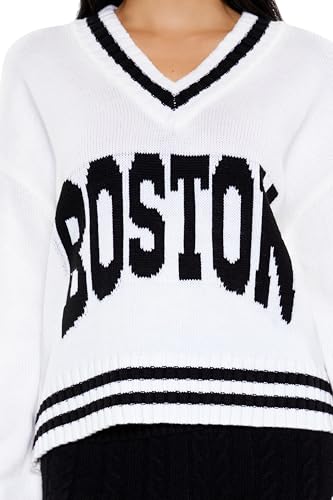 Forever 21 Women's Boston Varsity-Striped Sweater3