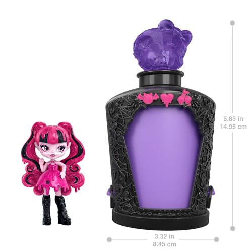 Monster High Potions Mini Dolls and Accessories, Surprise 3-inch Character Figures in Display Bottle with Water Reveal & Charms (Characters May Vary), HYB10 - 7