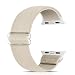 Produktbild Ecogbd Elastic Ersatzarmband kompatibel mit Apple Watch Armband 38mm 40mm 42mm 44mm, weiches Nylon armband kompatibel mit iWatch Serie 6, 5, 4, 3, 2, 1, SE Frauen Männer(Beige, 38/40mm)