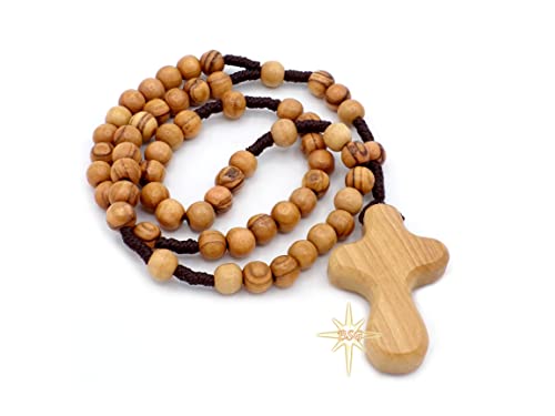 image for Dacaret Factory Personalized Olive wood Rosary from Bethlehem, Custom 