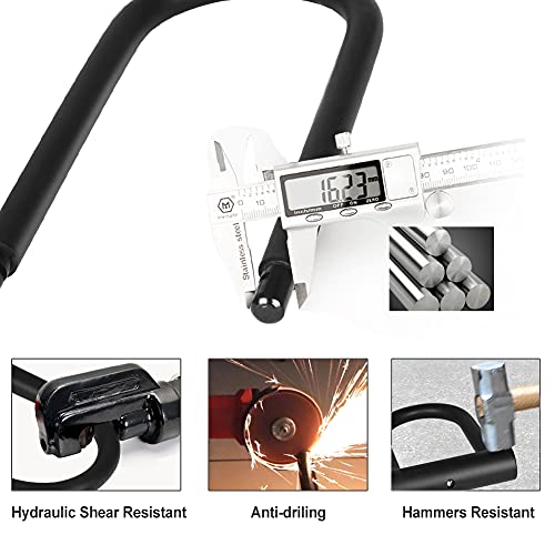 Kastewill Bike U Lock Heavy Duty Anti Theft, Secure Combination Bike U Lock With 16Mm Shackle, 4Ft Length Security Cable,U Bolt Bike Lock For E-Bike,Mountain Bike,Road Bike(Small) #TOP3