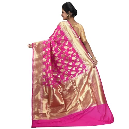 Aishani Collection pink banarasi silk saree – image 2