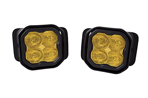 Diode Dynamics SS3 LED Fog Light Kit compatible with Ford Super Duty 2017-2022, Yellow SAE Fog Sport