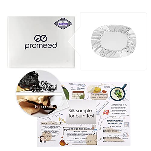 Promeed Grade 6A Mulberry Silk Twin Sheets Fitted Only With Deep Pocket, Premium 22 Momme Silk Fitted Sheet Fits Mattress Up To 16 Inch (Light Grey, Twin) #TOP5