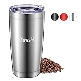 Brewsly Termo Cafe, 6 h Caliente y 12 h Frío, 900ml Botella Termica de Acero Inoxidable, Aislamiento de Vacío de Doble Pared Vaso Termico, Sin BPA, para Café, Té, Plata