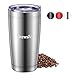 Produktbild Brewsly Travel Mug Thermo, 600ml Edelstahl Isolierbecher, hält 12h heiß/ 24h kalt Kaffeebecher, Thermobecher mit Doppelwand Isolierung, BPA-frei, Mehrwegbecher für Kaffee, Tee und Bier, Silber