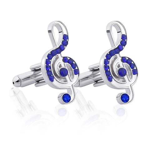 Mancuernillas únicas con nota musical personalizadas para hombre miniatura 1