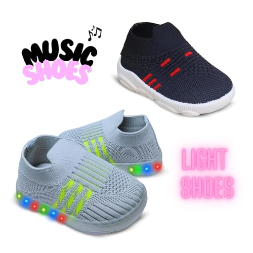Image of Kids Trending Slip-On Shoes Combo, Pack of 2 (Light Shoe + Musical Shoe)
