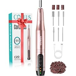 COSLUS Kabellos Tragbar Nagelfräser, 11 in 1 Profi Maniküre und Pediküreset, Nagelfeile für Gelnägel und Acrylnägel, Nagelformen, Entfernen von Hornhaut