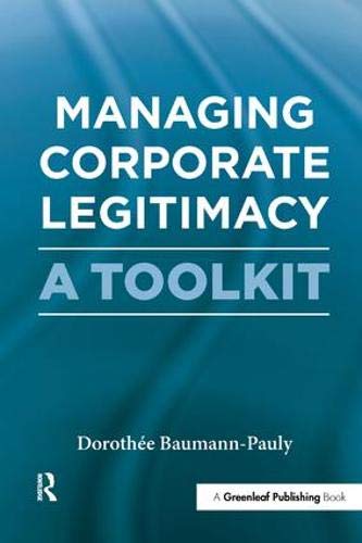  Managing Corporate Legitimacy: A Toolkit Livre eBook France