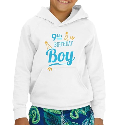 Sweat à capuche enfant premium qualité supérieure anniversaire 9 ans garçon