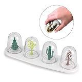 🌵--DECORACIÓN DE COCINA: juego de 4 botellas de especias con lindos animales y plantas para decorar tu mesa de comedor y cocina