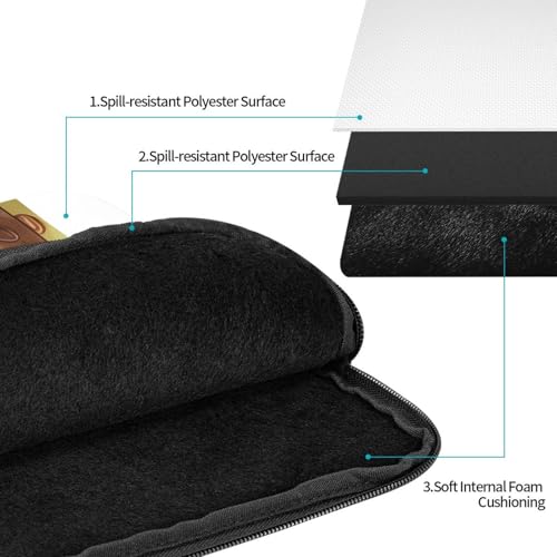 Nut-Eating Squirrel Laptop Sleeve Case 10 Inch Suitable for Notebook Computer Tablet Traveling Carrying Simple Case3