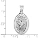 FB Jewels Solid 14K White Gold Polished And Satin St. Jude Thaddeus Medal Pendant (0.63 x 1.06 Inches)