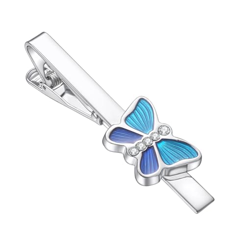 Image of Unique Insect Tie Clip for Men Bee Fish Butterfly Turtle Ladybug Novelty Tie Bar Silver Gold Animal Party Anniversary Jewelry Gift