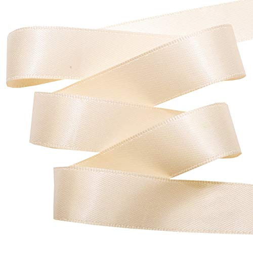 Image of Morex Ribbon 08816 /50-112 Double Face Satin Ribbon, 3 /8 inchx 50 Yd, Nude