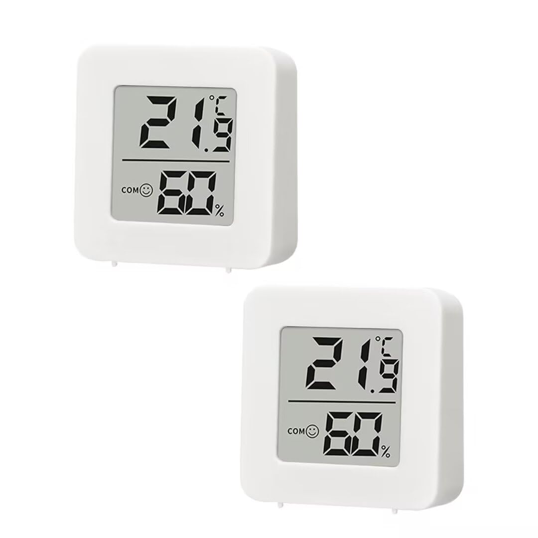 Thermomètre hygromètre d'intérieur numérique LCD température précise humidimètre lot de 2