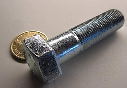 Class 8.8 Zinc Plated Steel Hex Head Bolts PT M16 x 1.5 mm x 60 mm Long 4 pcs.