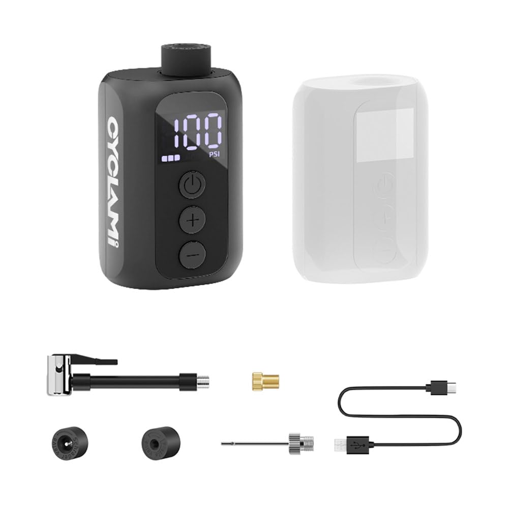 Kompaktowa pompa elektryczna 100 PSI bezprzewodowa piłka i pompka rowerowa z wyświetlaczem LED pompa ładowana przez USB