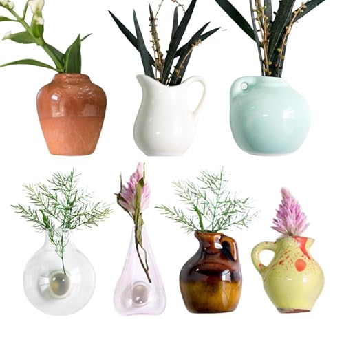 Imanes De Frigorífico Florero,Imanes De Refrigerador | Imán de Imanes de jarrón Imanes decorativos para refrigerador - Cojín magnético artificial para lista de comestibles, autoco